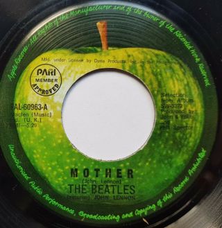 7/45 The Beatles (featuring John Lennon) : Mother (philippines)