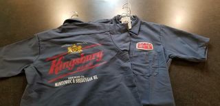 Postal Blue Kingsbury Beer Red Kap Brand Shop Shirt Your Size