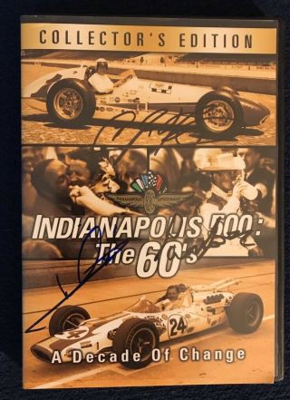 Aj Foyt Mario Andretti & Parnelli Jones Signed 60s Indianapolis 500 Dvd Indy Car