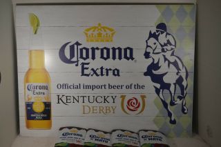 Corona Extra Kentucky Derby Horse Racing Wood Sign Official Import Beer Koozies