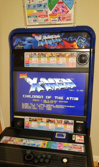 Capcom X - Men Children Of The Atom Art Set For Taito Vewlix (card) Cps2 Jamma