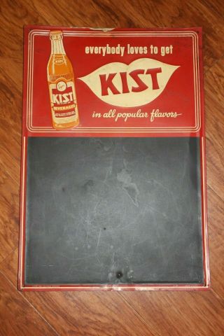 Embossed Kist Beverage Advertising Chalkboard,  Kist Orange Soda,