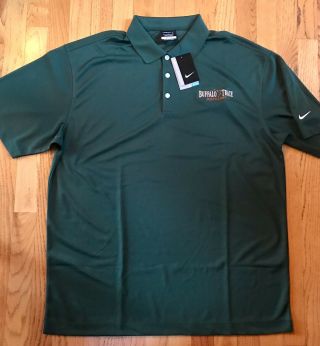 Buffalo Trace Bourbon Distillery Nike Dri - Fit Green Men Polo Golf Shirt Size Xl