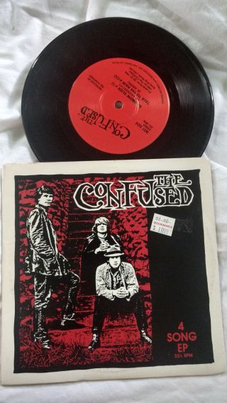 The Confused 45 Ep Rainbow Slide/talk Rare 1984 Power Pop Punk 1984 Ps Vg,  /nm -