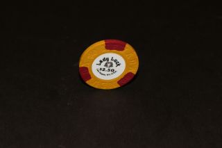 Rare Lady Luck $2.  50 Casino Chip Las Vegas Rated J