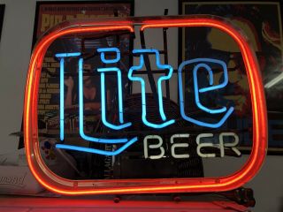 Vintage Miller Lite Beer Light Neon