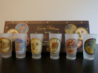Tommy Bahama Frosted Shot Glasses - Set Of 6 -