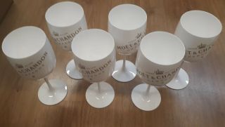 Moet And Chandon Ice Imperial Acrylic White Edition Champagne Glasses X6