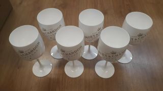 Moet and Chandon Ice Imperial Acrylic White Edition Champagne Glasses x6 2