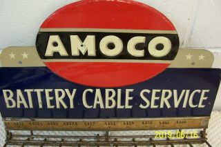Amoco Battery Cable Service Oil And Gas Hanger Sign