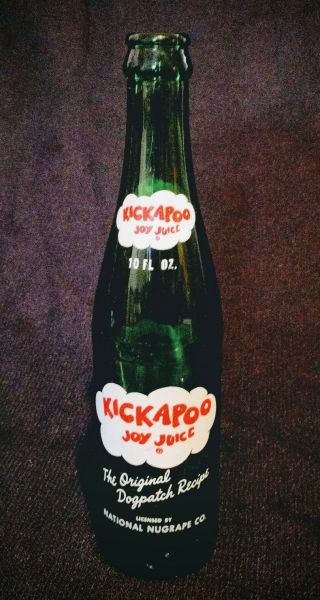 Hillbilly Kickapoo Joy Juice Acl Soda Bottle 12 Oz.  1965