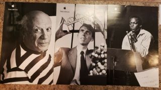 Apple Think Different Posters 11 " X 17 " Earhart,  Goodall,  Gandhi Set Of 10