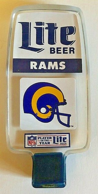 Los Angeles Rams NFL Player of the Year Lite Beer Clear Pull Tap 2