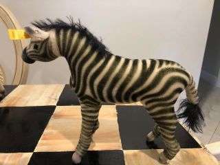 Lbn Rare Vintage Hand Painted Steiff Zebra