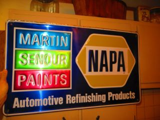 1985 Napa Auto Parts Store,  Martin Senour Paints Auto Refinishing Products Sign