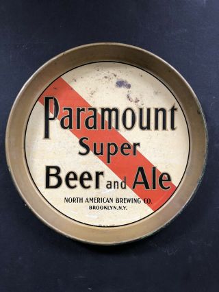 Vintage Paramount Beer Ale 12 " Tray Brooklyn York Breweriana Rare