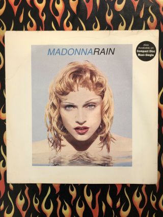 Madonna Rain 12” Us Promo Maxi Single - Rare Collector Items