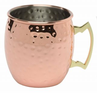 Hammered Copper Moscow Mule Mug Cocktail Cup Set Of 4