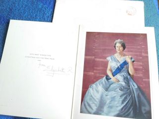 Queen Elizabeth The Queen Mother - Lovely Signed 1968 Chirstmas Card