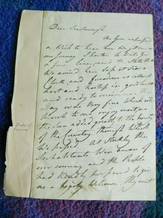 Augustus Duke Of Sussex Fabulous Autograph Letter Signed