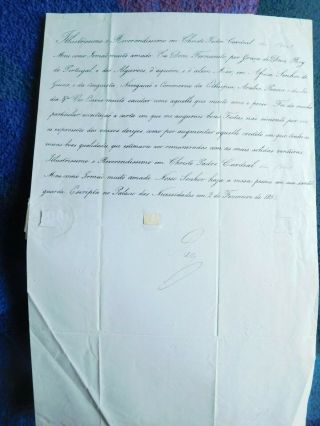 King Fernando King Of Portugal Rare Siged Document 1852