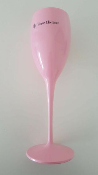 1 X Pink Veuve Clicquot Rose Plastic Acrylic Champagne Classic Flute Cup