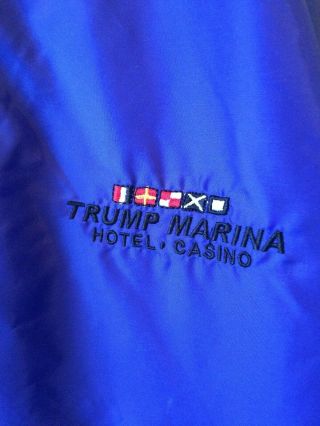 Vintage Trump Marina Atlantic City Resort Hotel Casino Windbreaker Jacket Xl