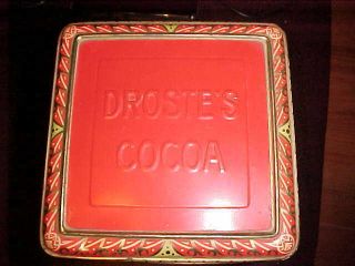 RARE Vintage Droste ' s Dutch Cocoa Tin With hinged lid - 5 pound Haarlem Holland 5