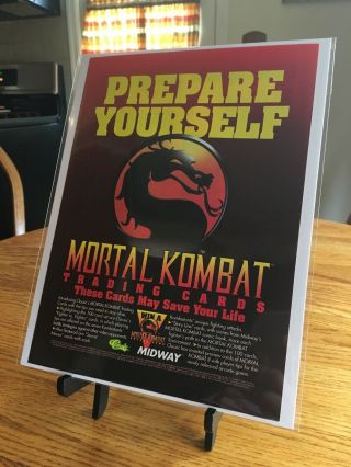 Mortal Kombat SNES Sega Genesis 1994 Vintage Game Poster Ad Print Art Cards Rare 3