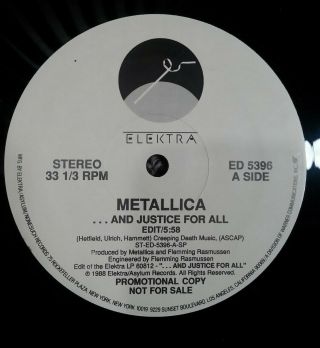 Metallica.  And Justice for All Promo 12 