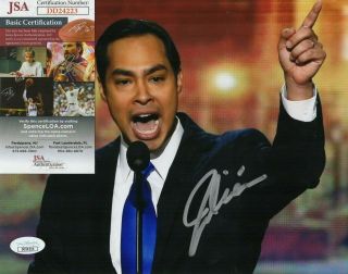 Julian Castro Signed 8x10 Photo W/ Jsa Dd24223 Barack Obama Hud Secretary