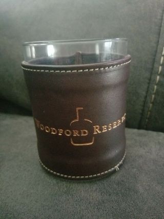 Woodford Reserve Kentucky Bourbon Leather Wrapped Glass