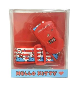 Sanrio Hello Kitty Exclusive Travel Accessories Luggage Belt Strap With Tsa Lock