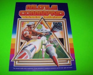 Atari Missile Command 1980 Nos Video Arcade Game Promo Sales Flyer
