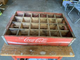 Wooden Coke Crate Temple Chatanooga 1978 Vintage