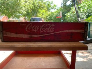 Wooden Coke Crate Temple Chatanooga 1978 Vintage 5