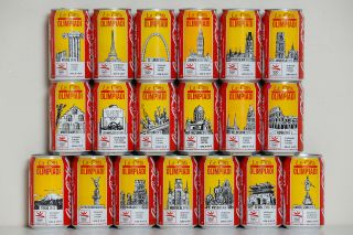 1992 Coca Cola 19 Cans Set From Italy,  Barcelona 