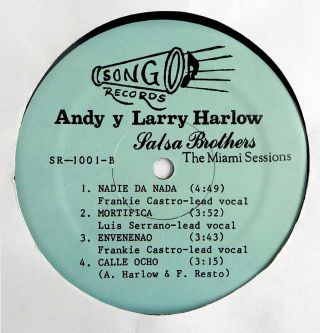 ANDY & LARRY HARLOW LP Miami Sessions SONG Rec ' 88 HOT Miami Salsa HEAR Shrink 7