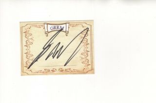 George Rr Martin Autographed 2x3 Bookplate,  Game Of Thrones