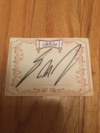 George R.  R.  Martin " Games Of Thrones " Author Signed 2.  5 X 3.  5 Bookplate Auto Got