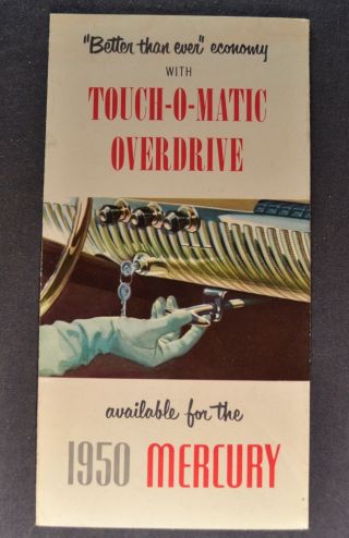 1950 Mercury Overdrive Sales Brochure Folder 50
