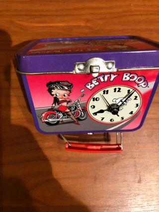 Betty Boop Lunchbox 2004 Clock Extremely Rare Biker Betty True Collectors Item