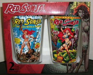 Red Sonja Boxed 2 Pack Pint Glass Set - Dynamite Entertainment/2018