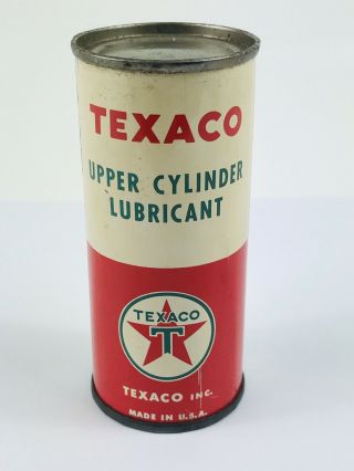Texaco Upper Cylinder Lubricant 4 Oz.  Can Gas & Oil Advertising 63