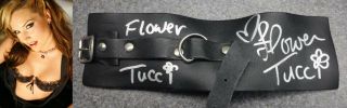 Flower Tucci Xxx Adult Porn Star Autographed Personal Leather Wrist Prop