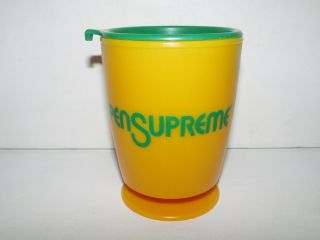 Vintage Pensupreme Yellow & Green Plastic Whirley Travel Mug Cup Lancaster Pa