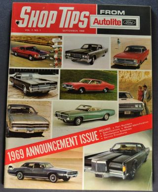 1969 Ford Shop Tips Intro Brochure Mustang Torino Bronco Lincoln Mercury Cougar