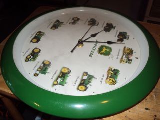 Authentic John Deere Tractor Round Clock with Sounds 12 Inches 5