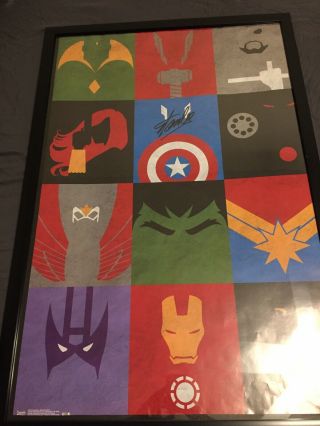 Signed Stan Lee Avengers Poster