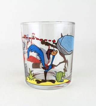 1997 Wile E.  Coyote The Road Runner Nutella Glass Warner Bros Brothers Vintage